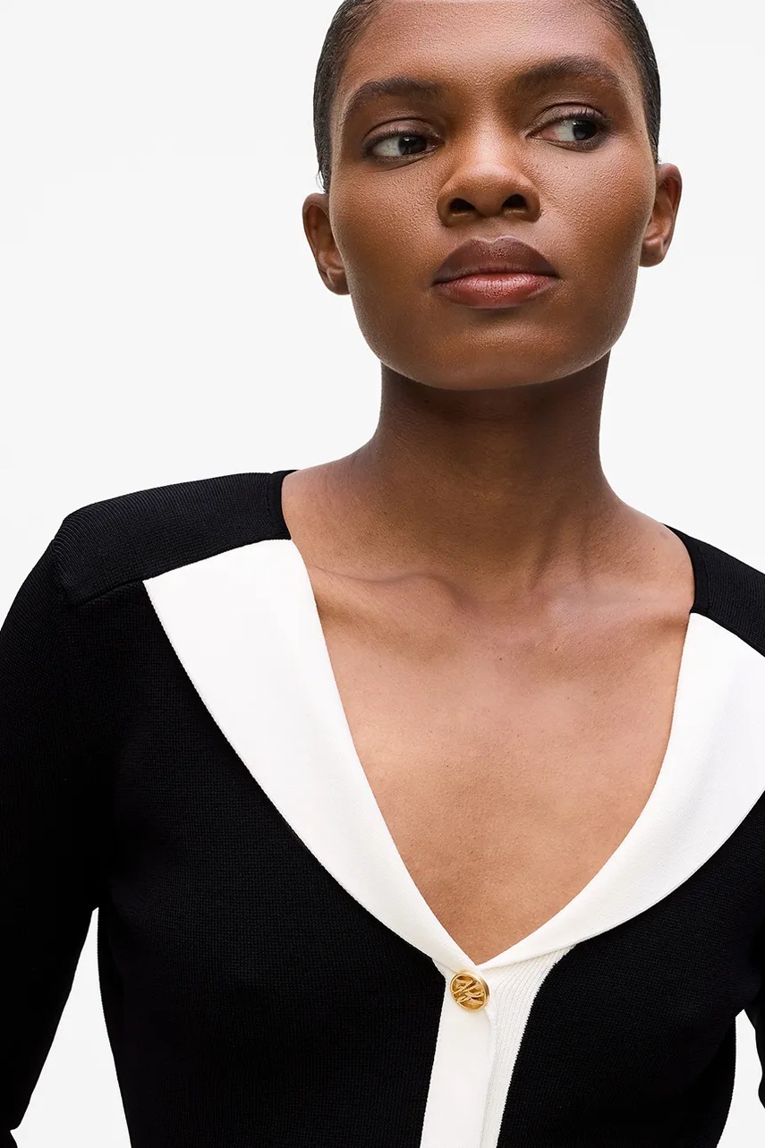 Сукня Karl Lagerfeld колір чорний midi облягаюча A4W13025