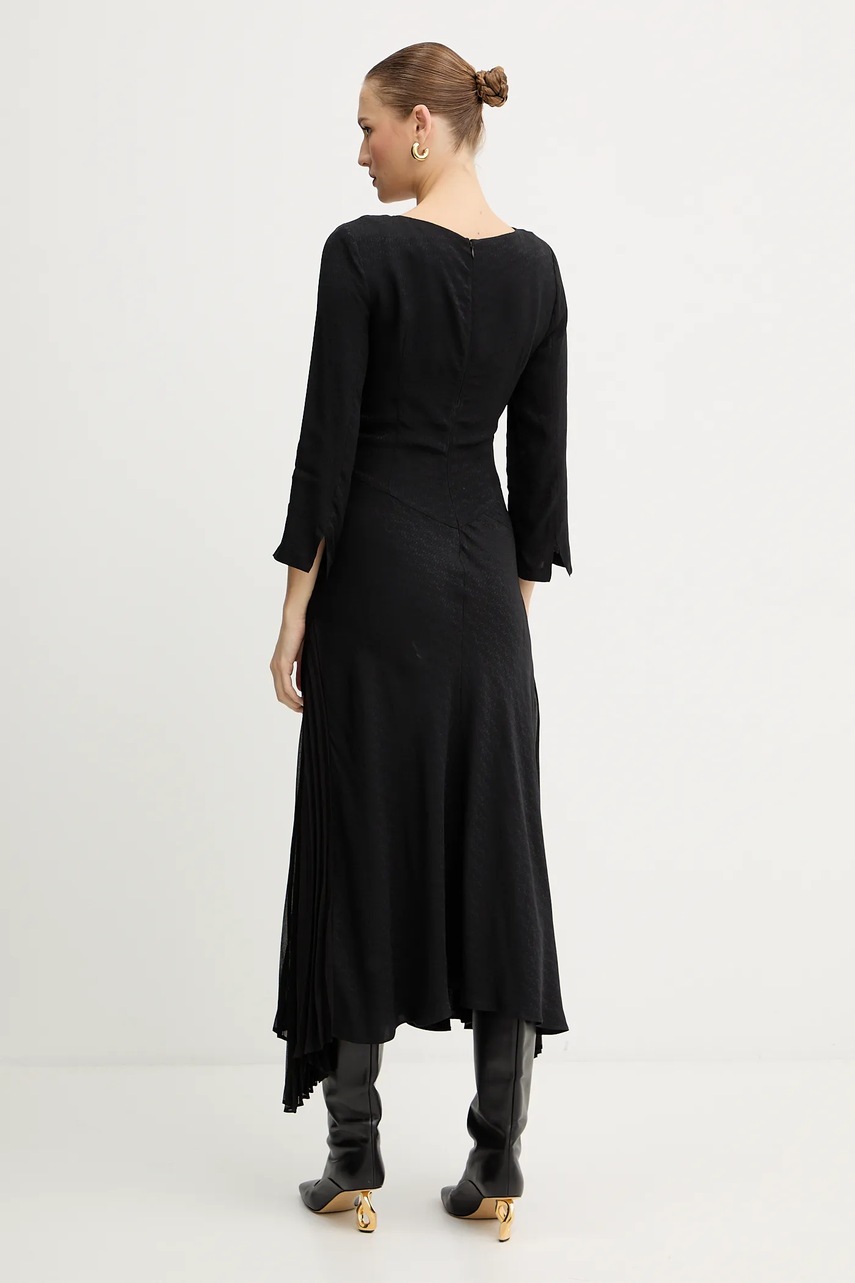 Сукня Karl Lagerfeld колір чорний maxi розкльошена A4W13037
