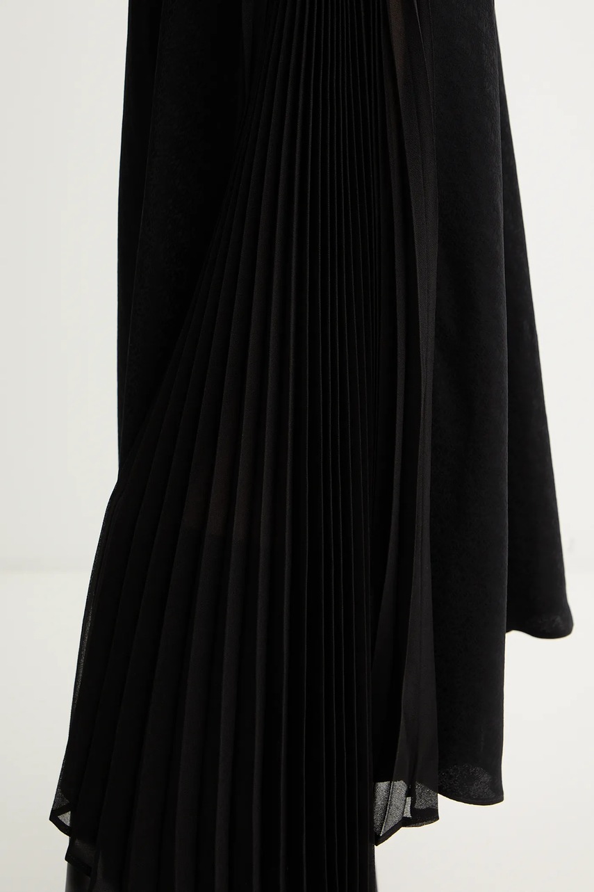 Сукня Karl Lagerfeld колір чорний maxi розкльошена A4W13037