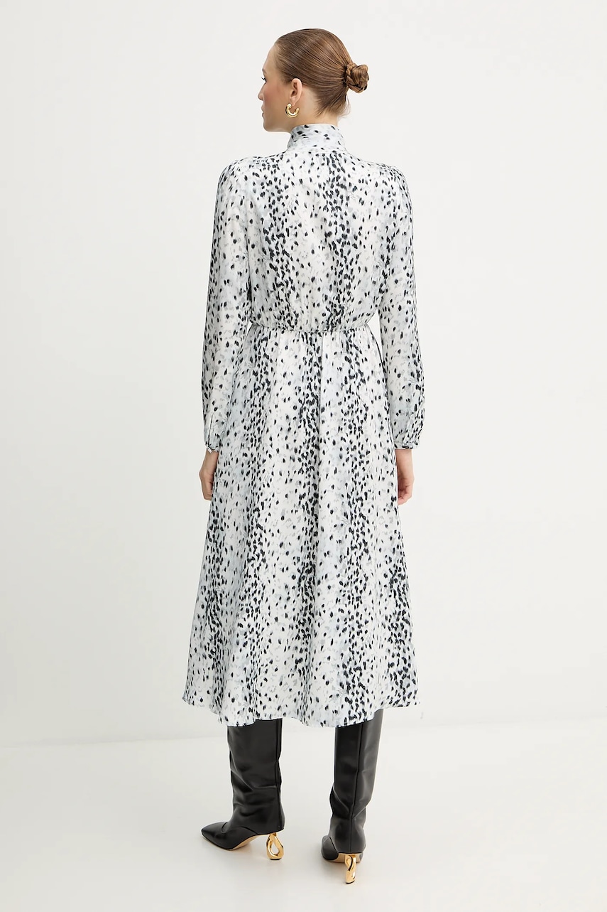 Сукня Karl Lagerfeld колір бежевий midi розкльошена A4W13038