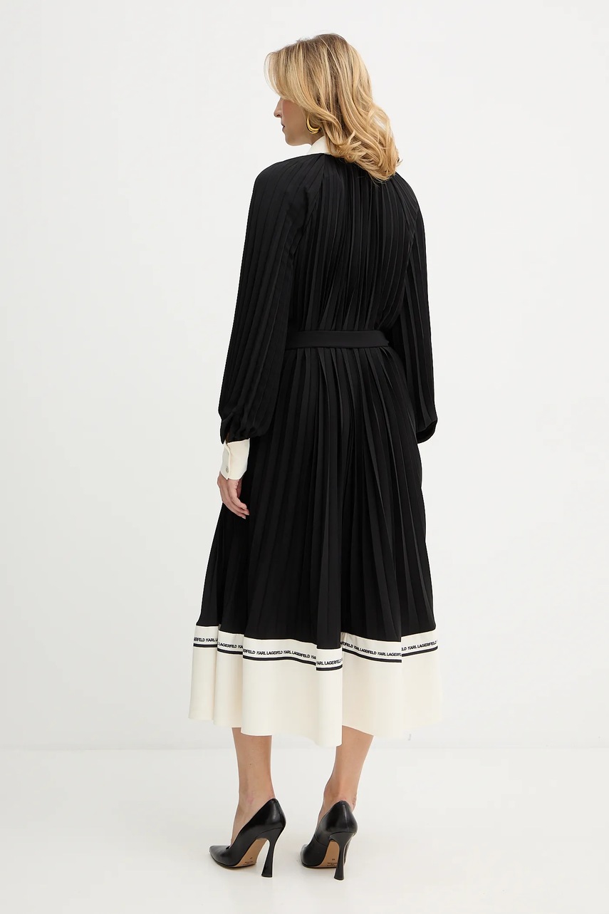 Сукня Karl Lagerfeld колір чорний midi oversize A4W13047