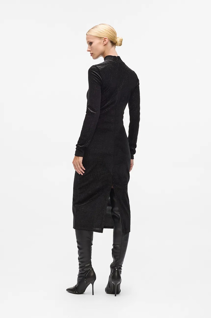 Сукня Karl Lagerfeld колір чорний midi облягаюча A4W13016