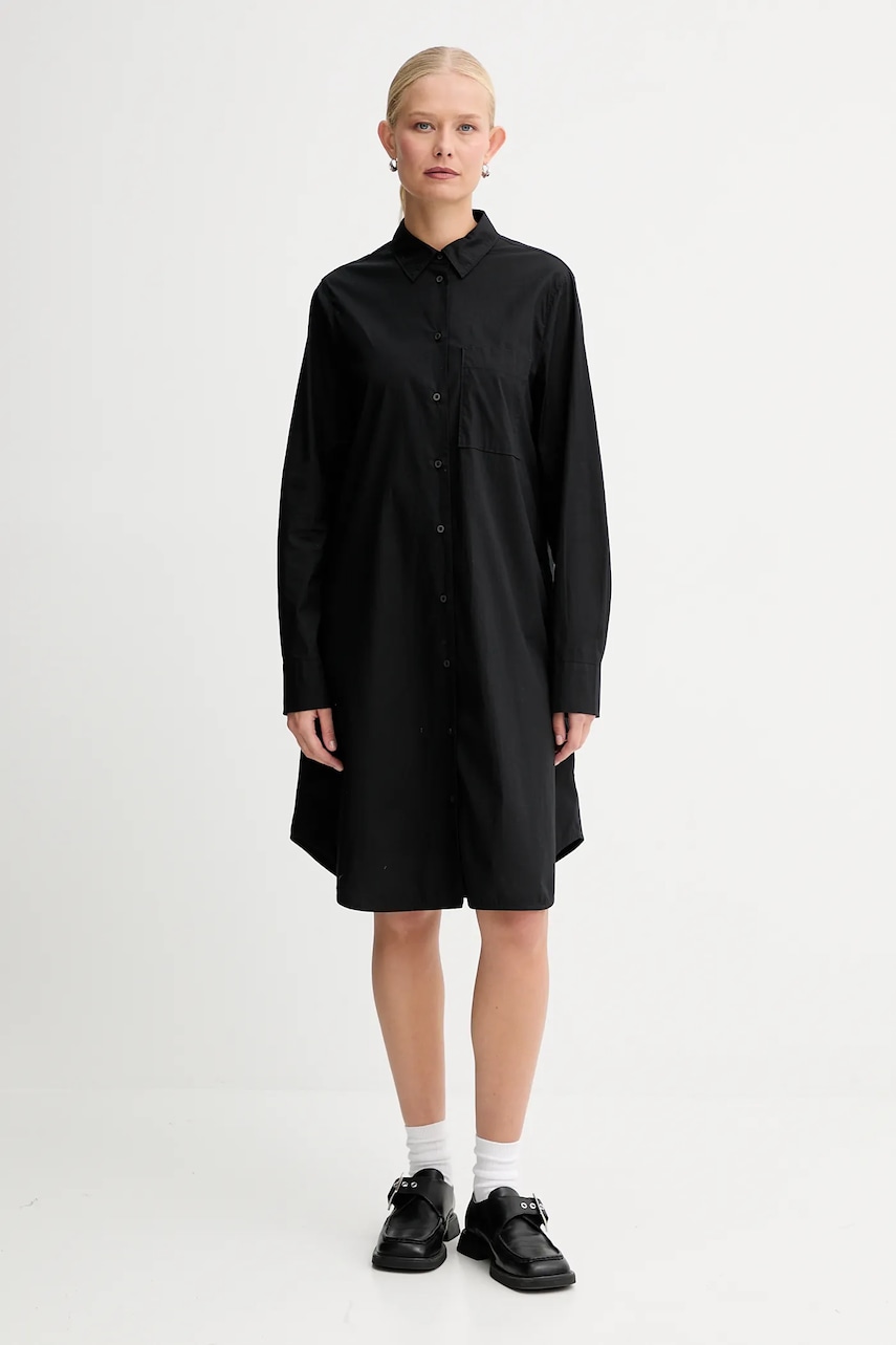 Marc O'Polo rochie culoarea negru, mini, evazați, 508113421353 Marc O'Polo rochie culoarea negru, mini, evazați, 508113421353