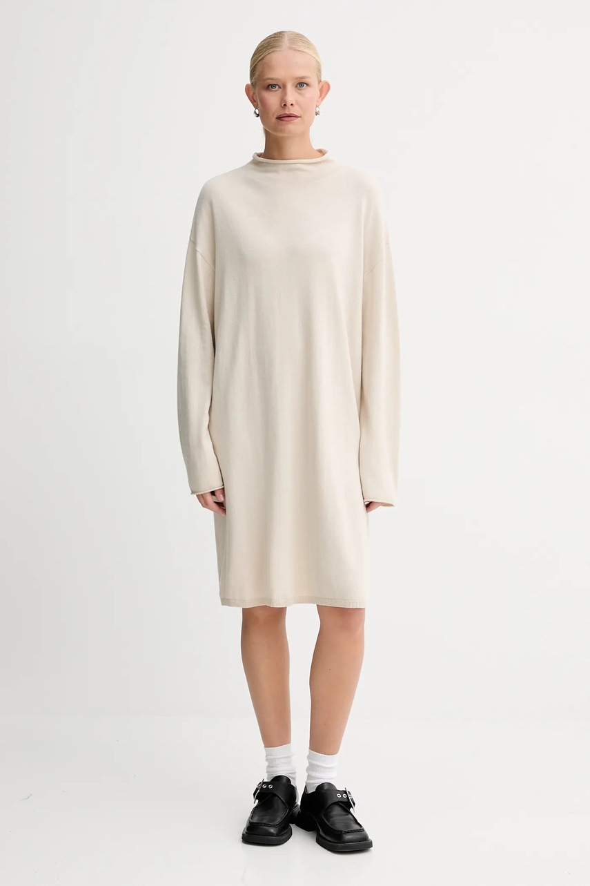 Сукня з додаванням вовни Marc O'Polo колір бежевий mini oversize 509511867033