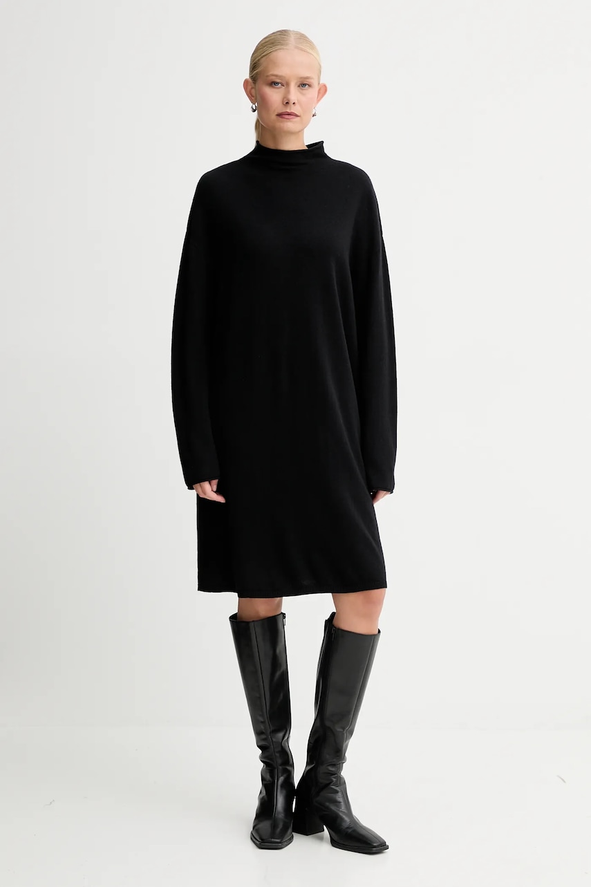 Marc O\'Polo rochie cu lână culoarea negru, mini, oversize, 509511867033