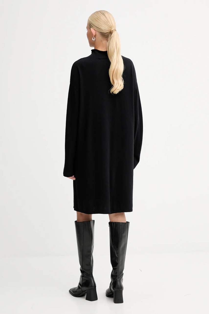 Сукня з додаванням вовни Marc O'Polo колір чорний mini oversize 509511867033