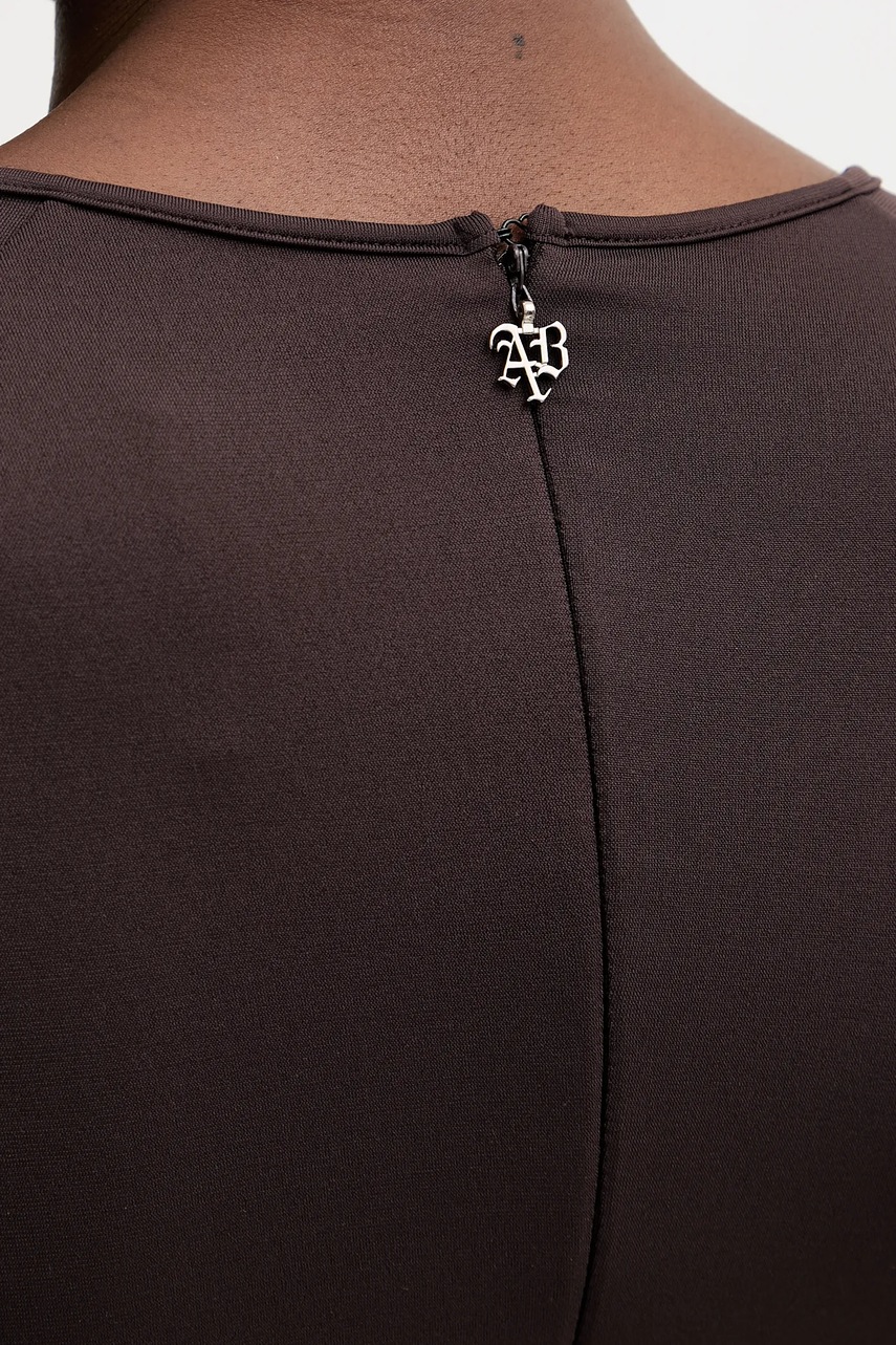 Сукня Aniye By колір коричневий midi облягаюча 181294