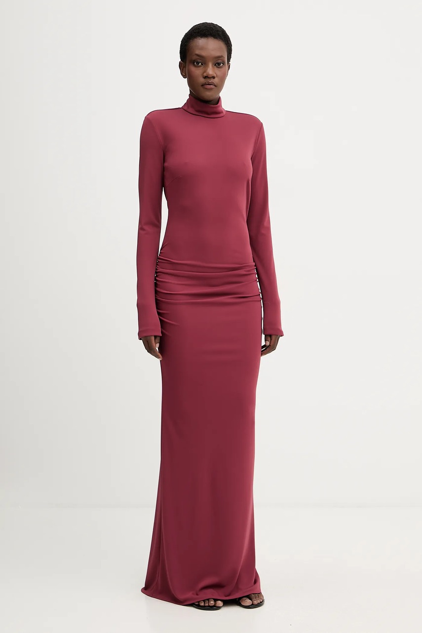 Сукня Aniye By колір бордовий maxi облягаюча 181296