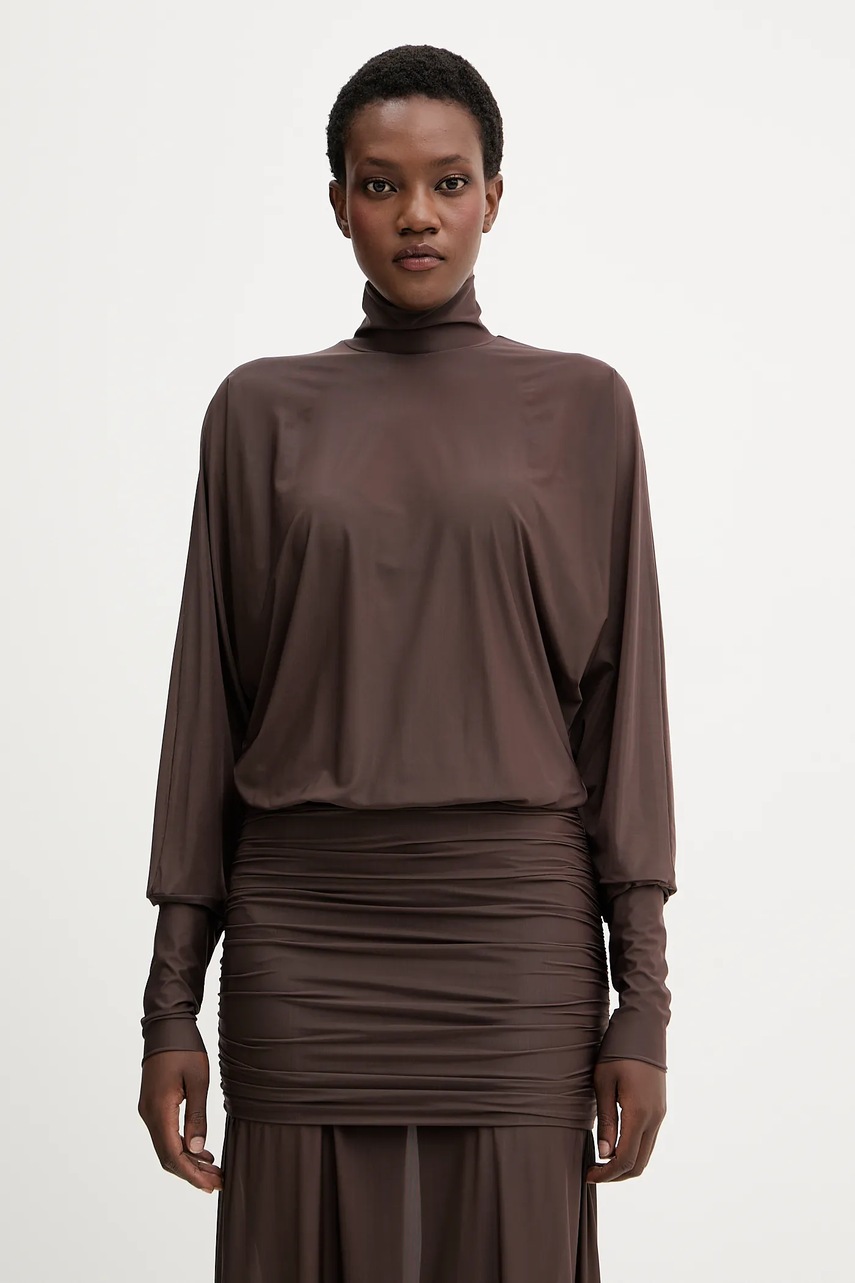 Сукня Aniye By колір коричневий maxi розкльошена 181423