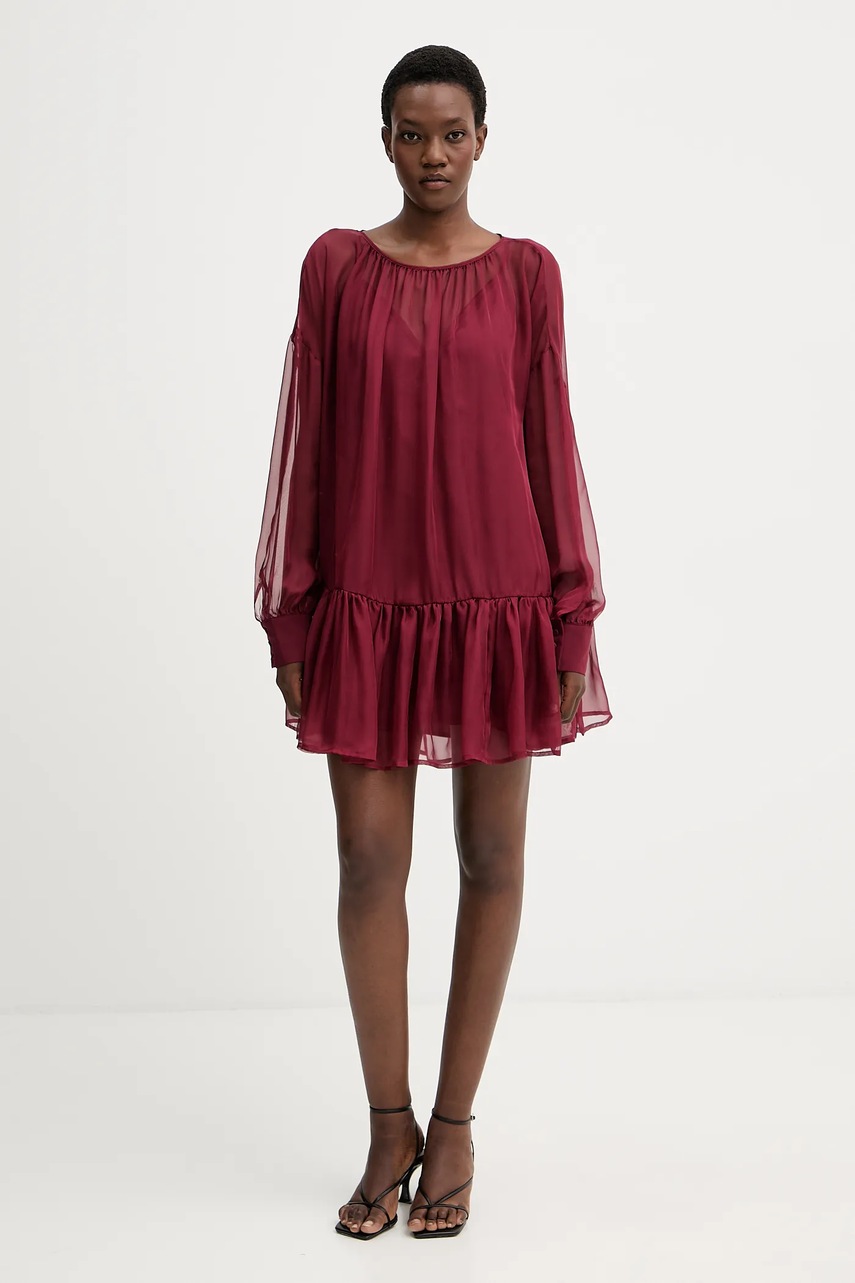 Сукня Aniye By колір бордовий mini розкльошена 181525