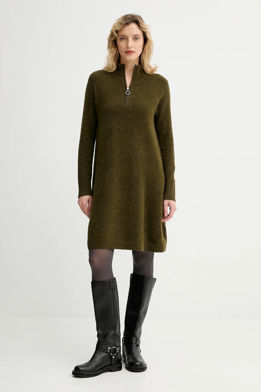 Сукня з додаванням вовни Marc O'Polo колір зелений mini пряма 5000006932