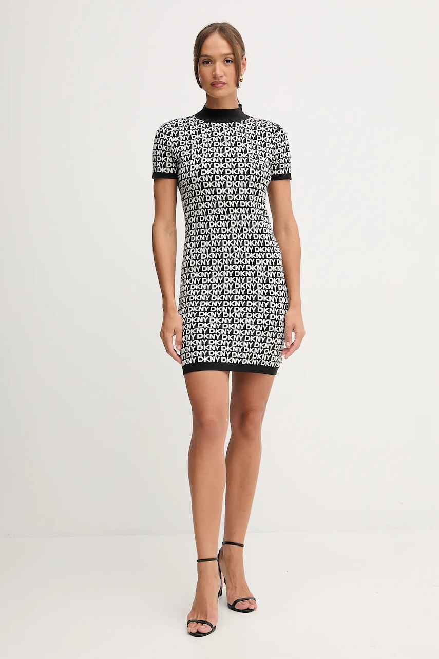 Сукня Dkny колір чорний mini пряма DJ5R0911