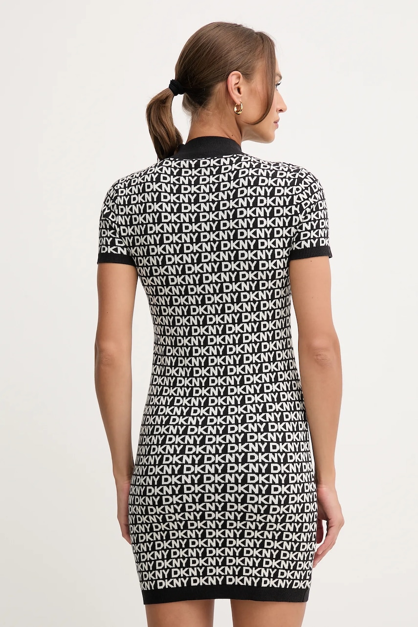 Сукня Dkny колір чорний mini пряма DJ5R0911