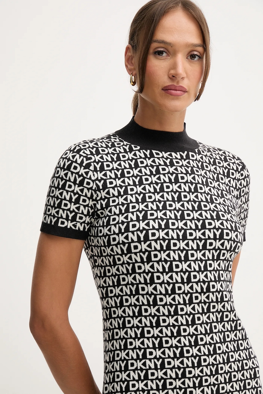 Сукня Dkny колір чорний mini пряма DJ5R0911