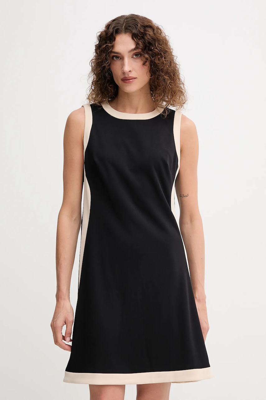 Dkny rochie culoarea negru, mini, evazati, DD4D1955