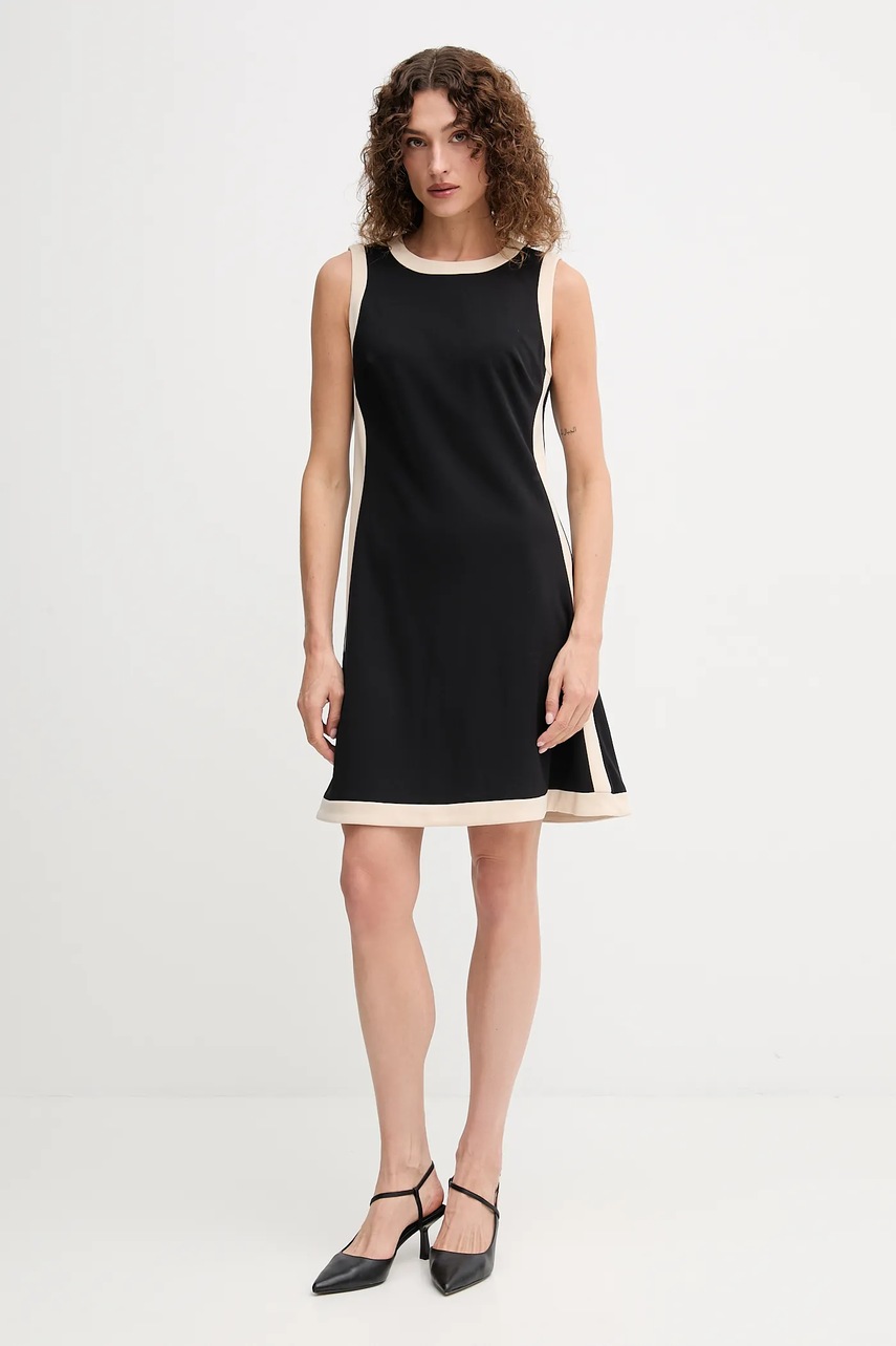 Сукня Dkny колір чорний mini розкльошена DD4D1955
