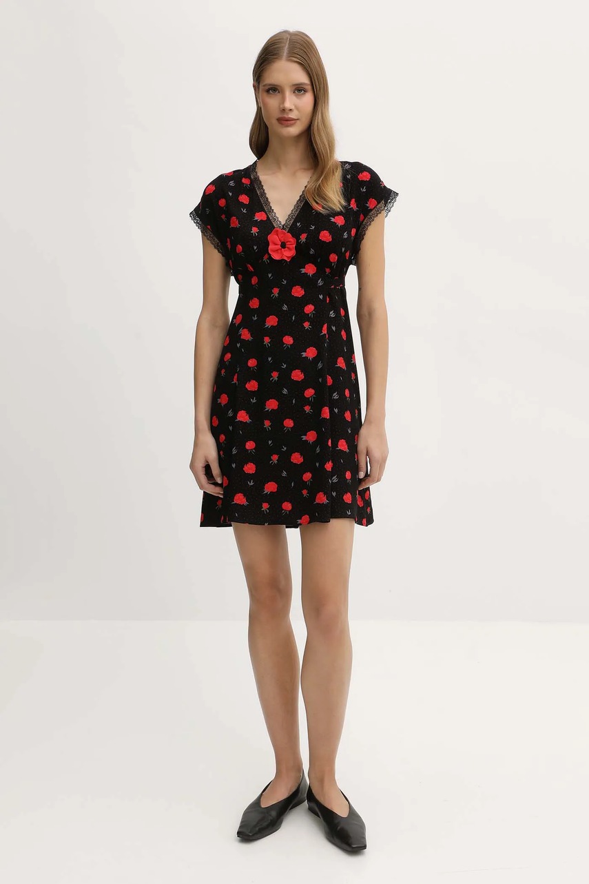 Сукня The Sleeper колір чорний mini пряма PMNDR02F017L