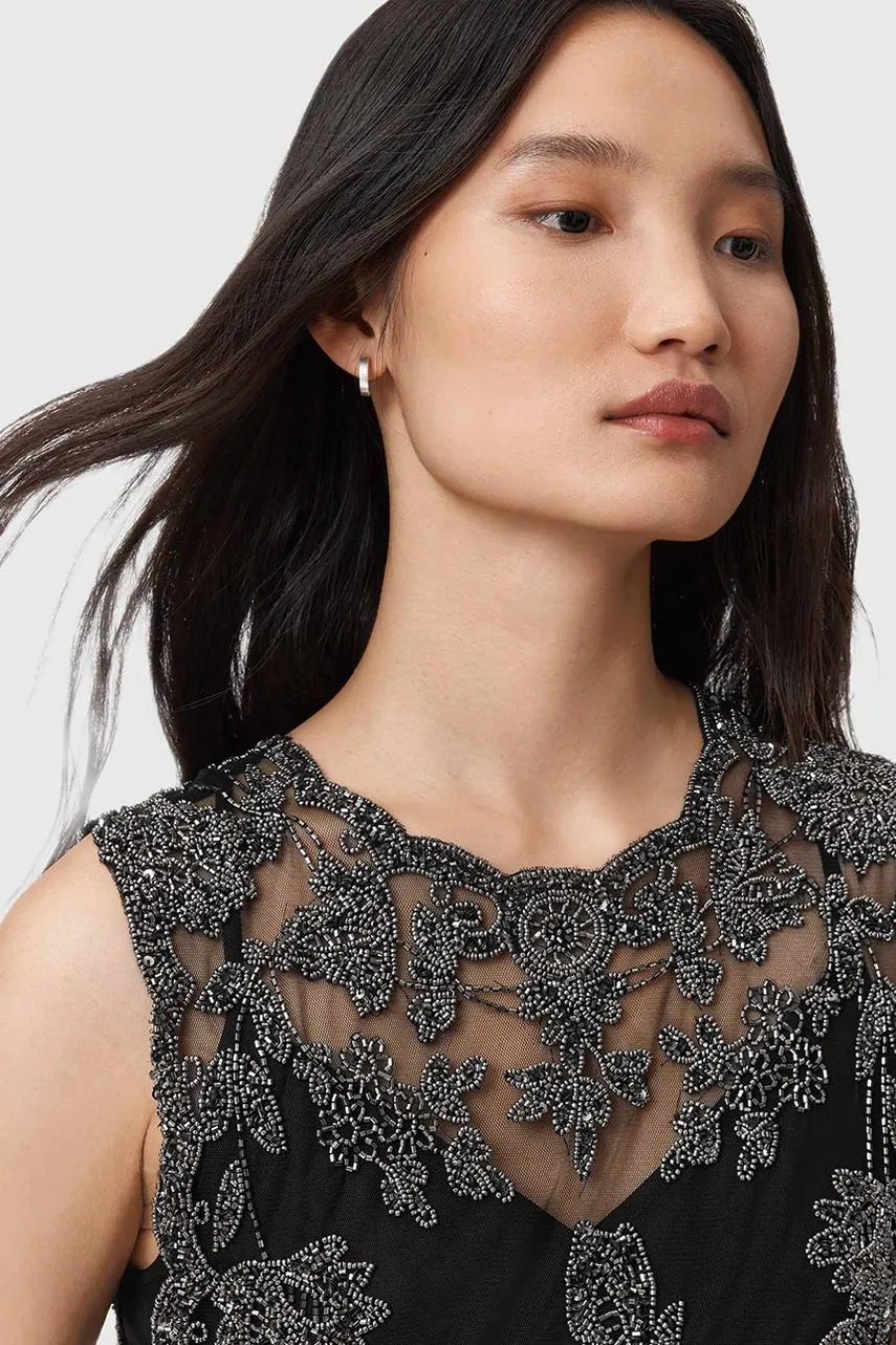 Сукня AllSaints INAYA колір чорний mini пряма W043DD