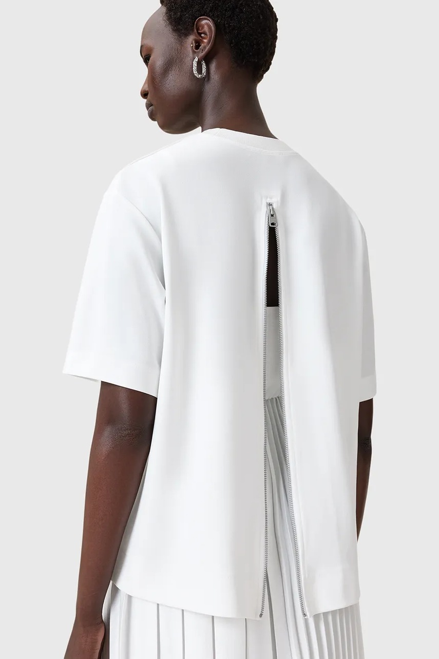 Сукня і футболка AllSaints JAX колір білий maxi розкльошена W326DB