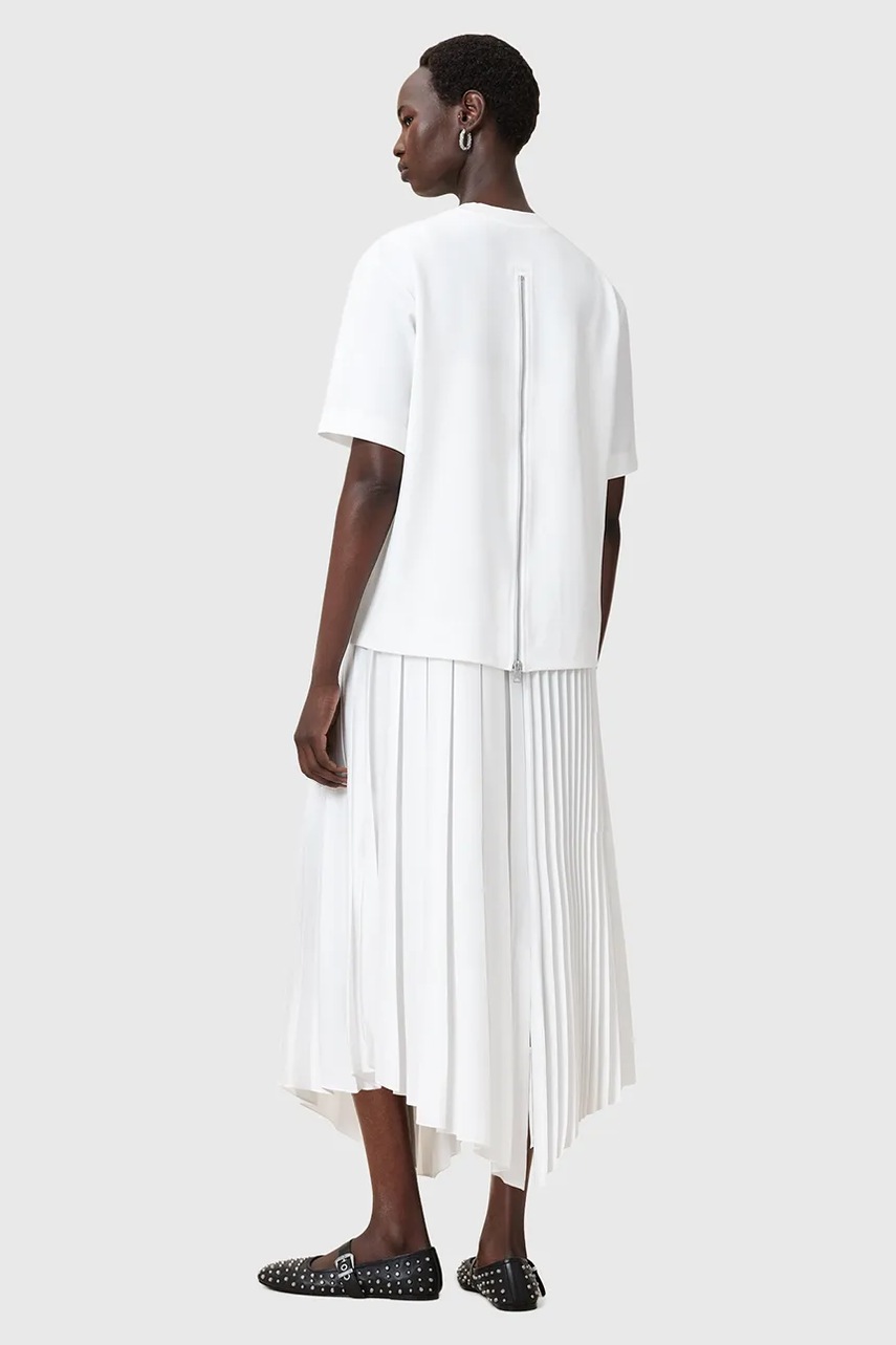 Сукня і футболка AllSaints JAX колір білий maxi розкльошена W326DB