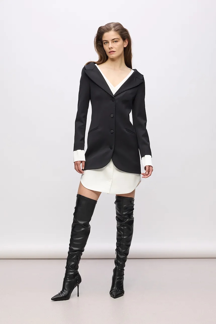 Karl Lagerfeld rochie culoarea negru, mini, mulata