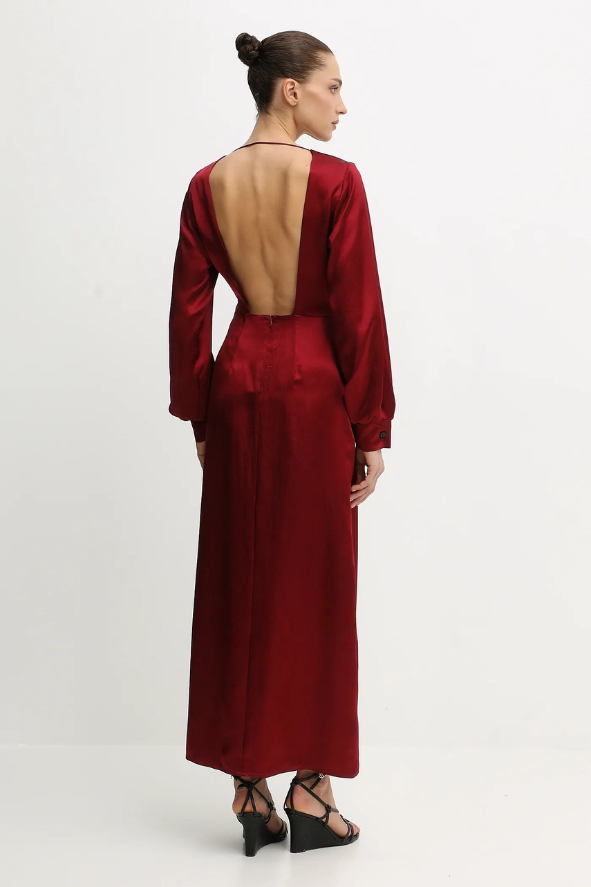 Сукня Undress Code колір бордовий maxi пряма 1080