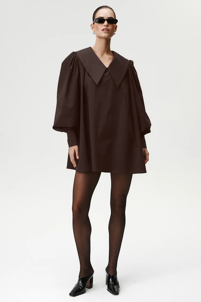 Сукня Undress Code колір коричневий mini oversize 1055