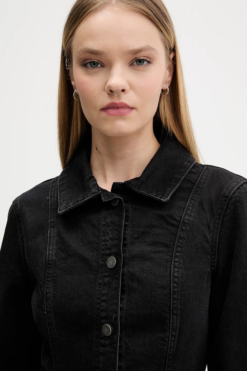 Джинсова сукня Guess Jeans колір чорний mini розкльошена W5BK48 D0831