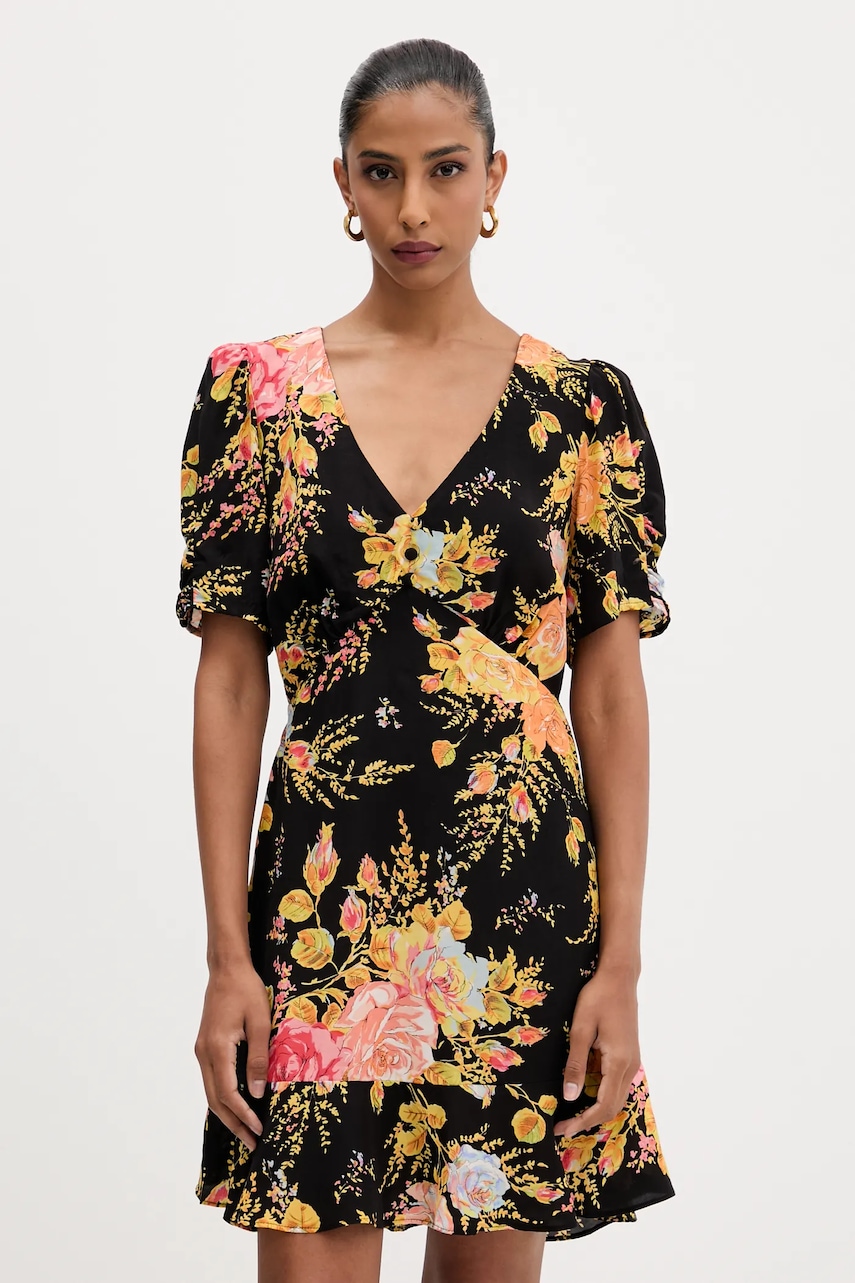 Never Fully Dressed rochie culoarea negru, mini, evazati