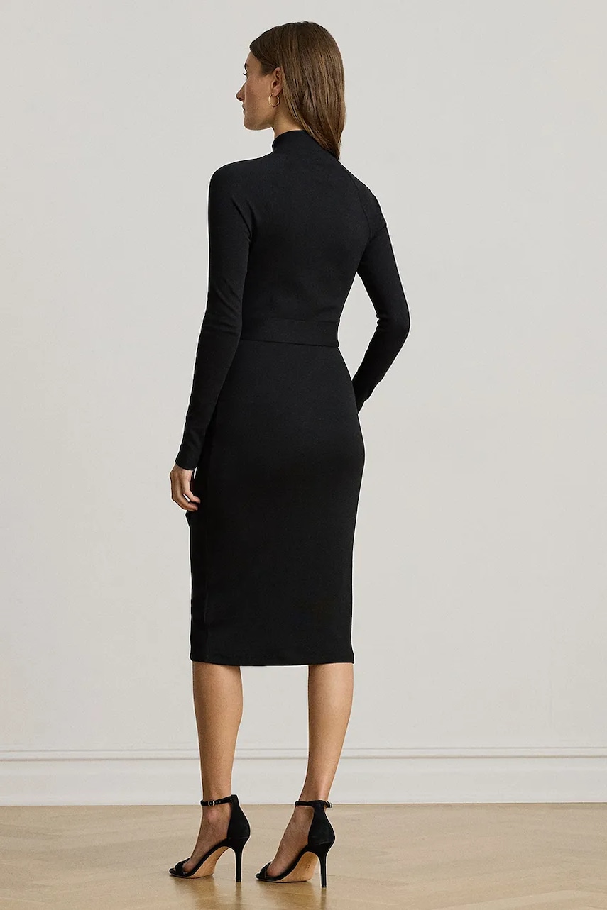 Платье Lauren Ralph Lauren цвет чёрный midi облегающее 200980036 Платье Lauren Ralph Lauren цвет чёрный midi облегающее 200980036