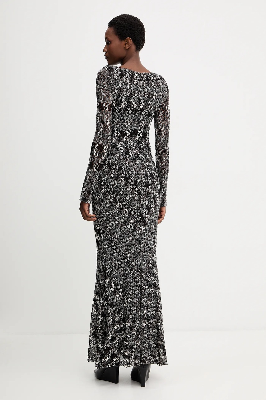 Сукня Missoni колір чорний maxi розкльошена