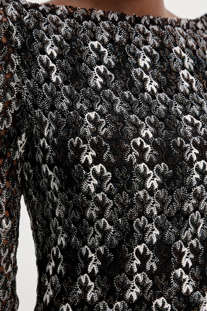 Сукня Missoni колір чорний maxi розкльошена