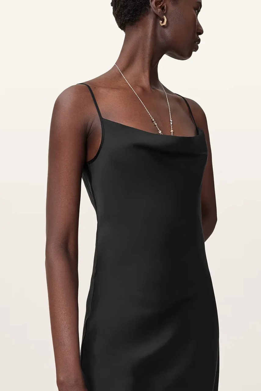 Платье AllSaints HADLEY цвет чёрный midi облегающее W033DZ