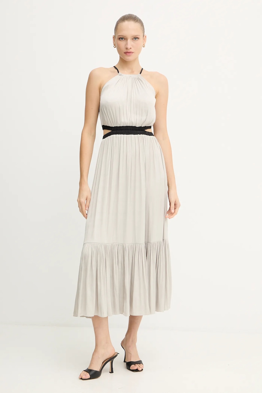 Morgan rochie culoarea bej, maxi, evazați, RLIMON