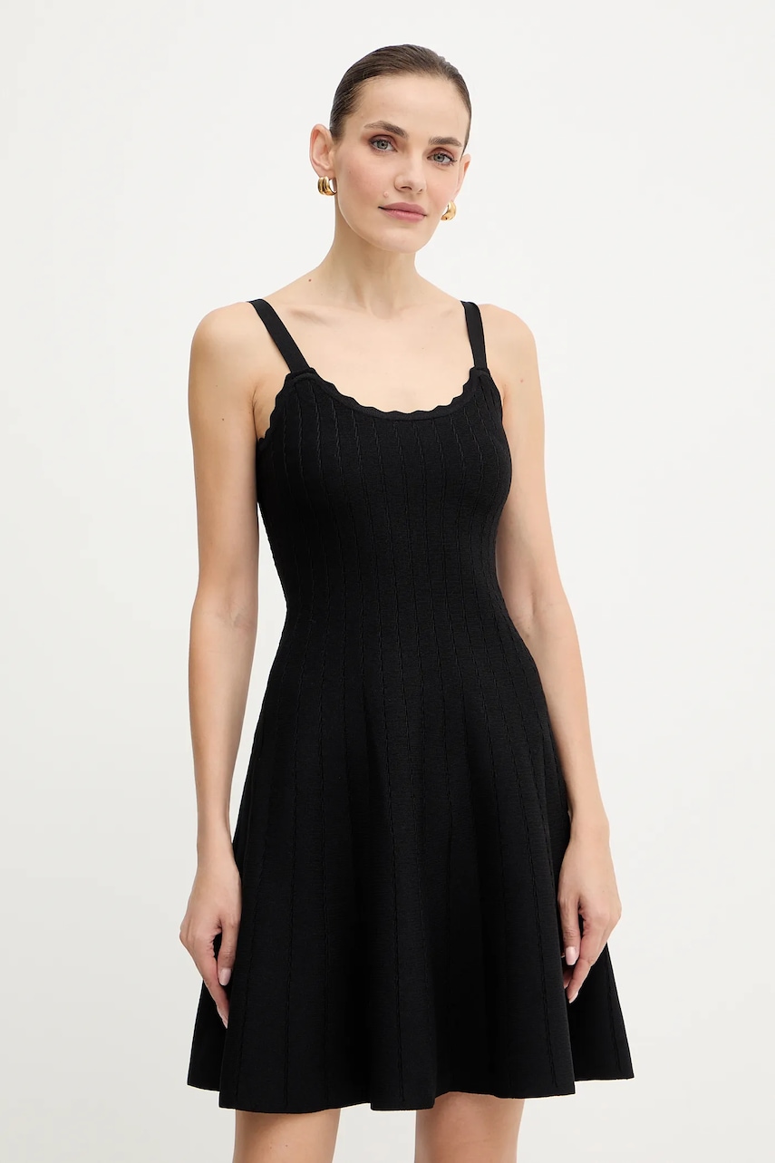 Morgan rochie culoarea negru, mini, evazați, RMFANNY