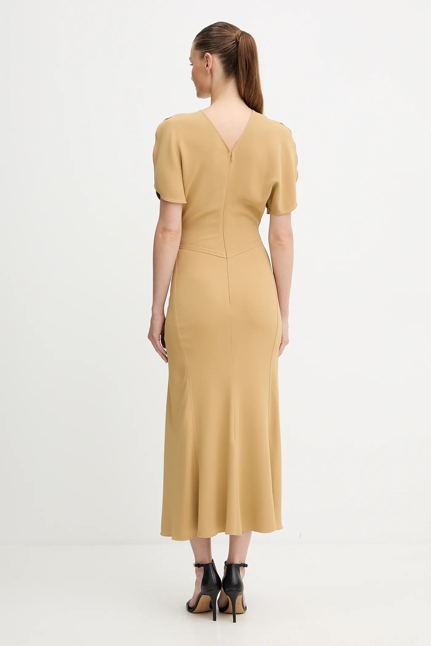 Сукня Victoria Beckham колір зелений midi розкльошена 1425WDR005227C