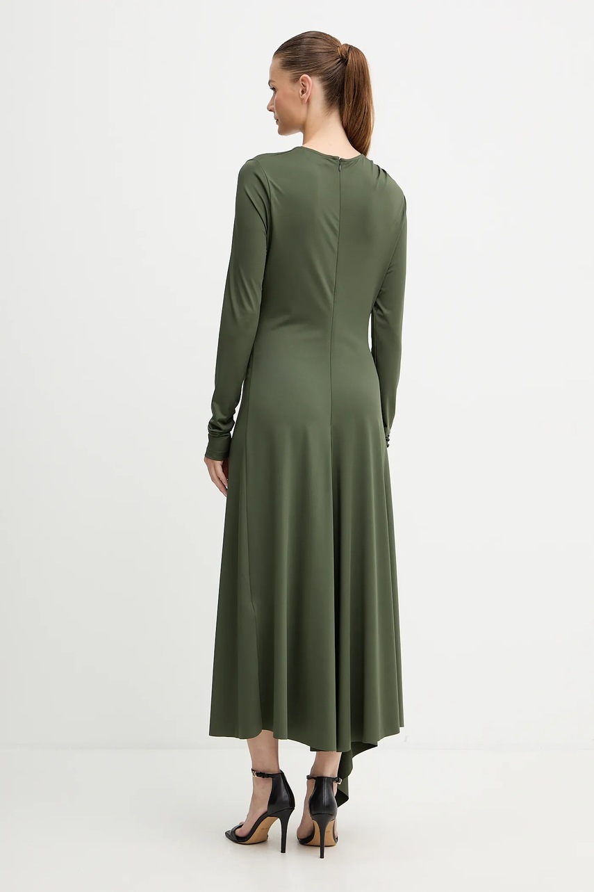Сукня Victoria Beckham колір зелений maxi пряма 1425JDR006789A