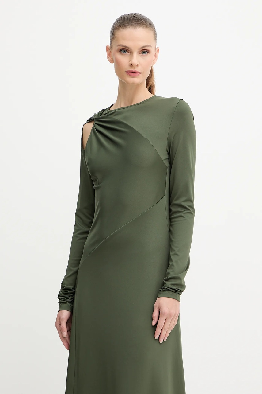 Сукня Victoria Beckham колір зелений maxi пряма 1425JDR006789A