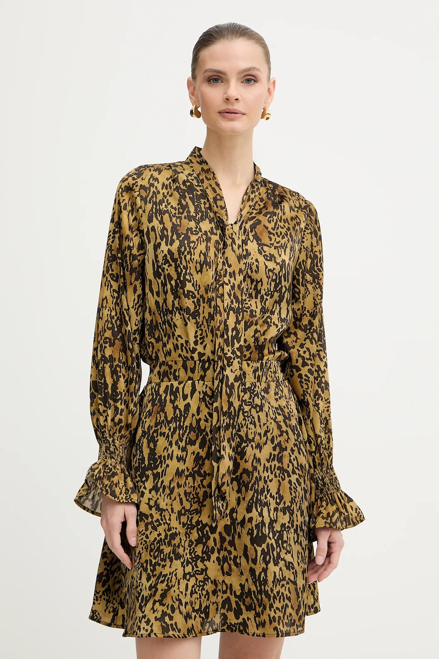 Morgan rochie culoarea verde, mini, evazați, REOLY.F