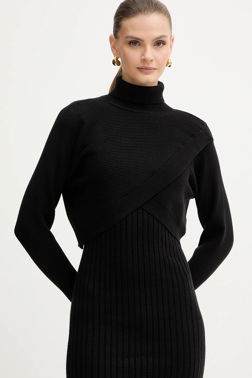 Сукня і светр Morgan колір чорний midi облягаючі RMORIA