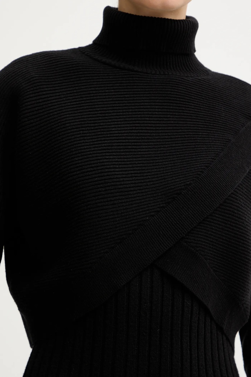 Сукня і светр Morgan колір чорний midi облягаючі RMORIA