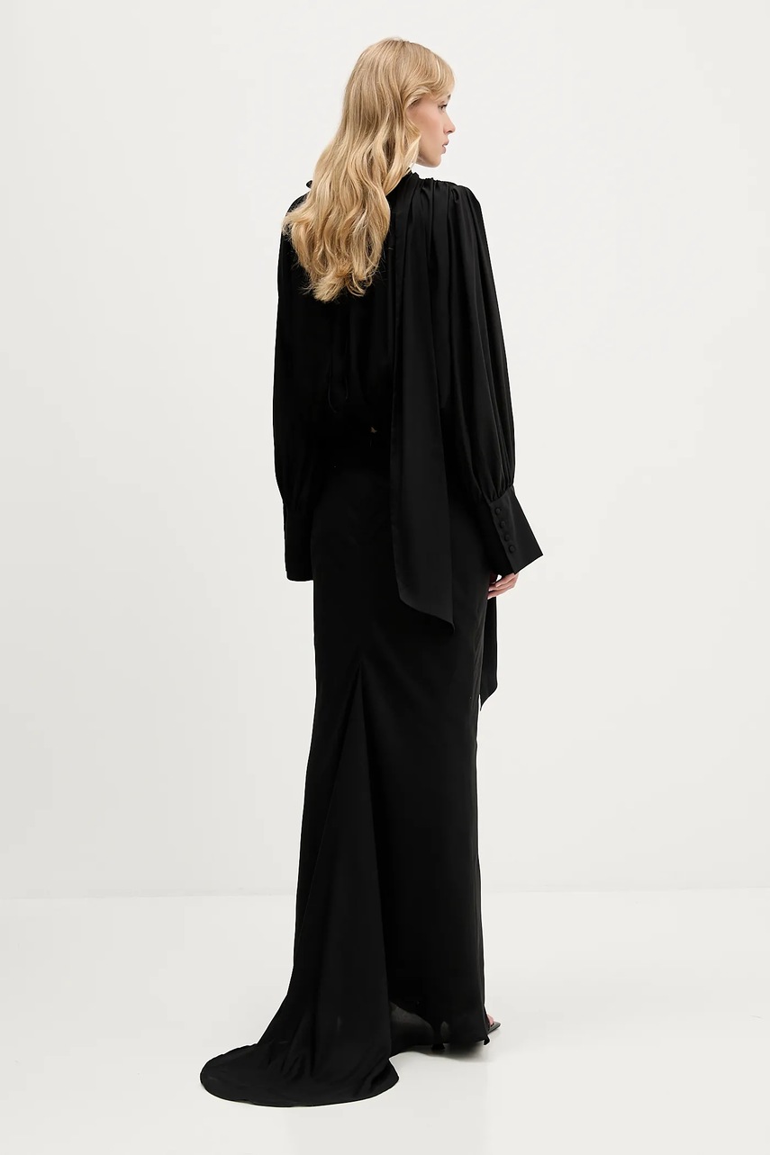 Сукня Rotate колір чорний maxi пряма 115019100