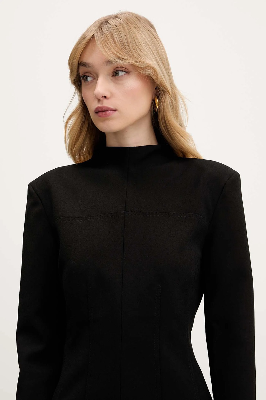 Сукня Rotate колір чорний mini розкльошена 114835100