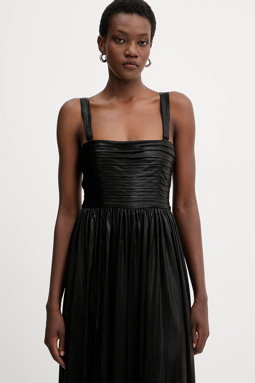 Сукня Retrofete Iris колір чорний maxi розкльошена FW24-10329