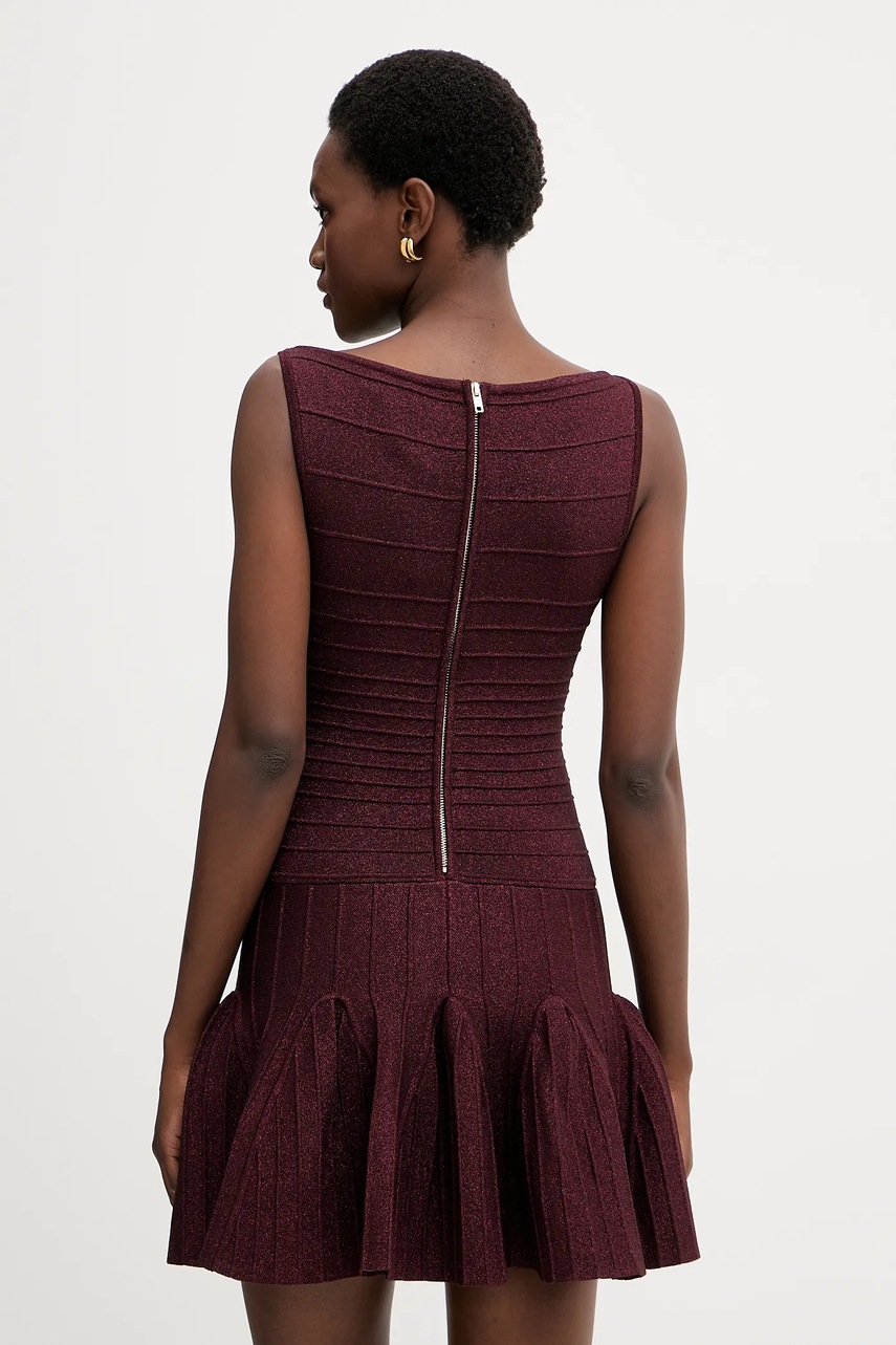Сукня Retrofete Audrina колір бордовий mini розкльошена PF24-9478