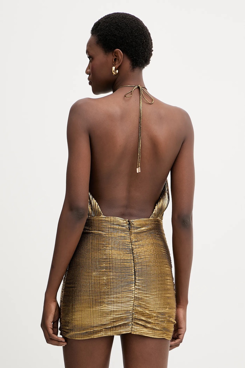 Сукня Retrofete Lavinia колір золотий mini облягаюча R-FW25-11899-17