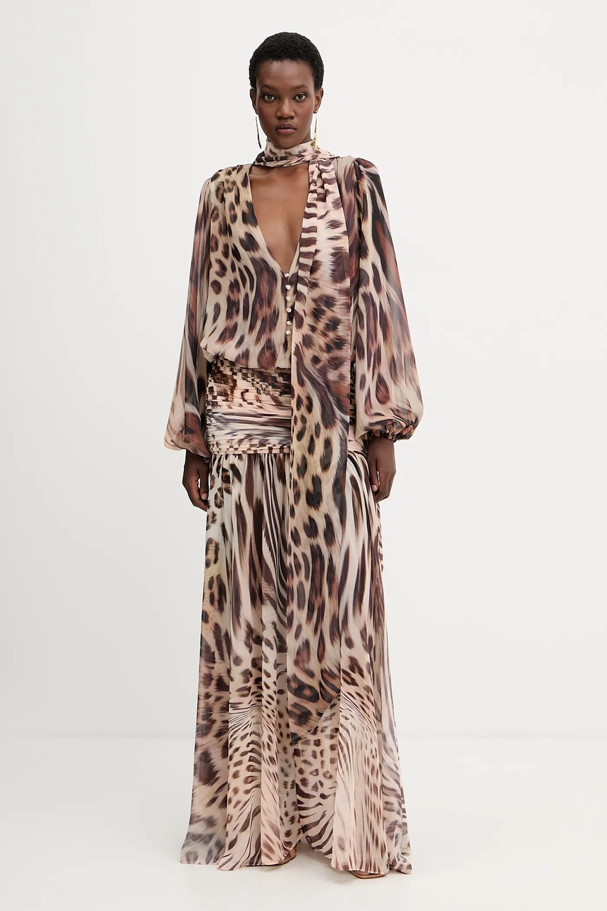 Levně Šaty Retrofete Opaline béžová barva, maxi, R-FW25-11909-17