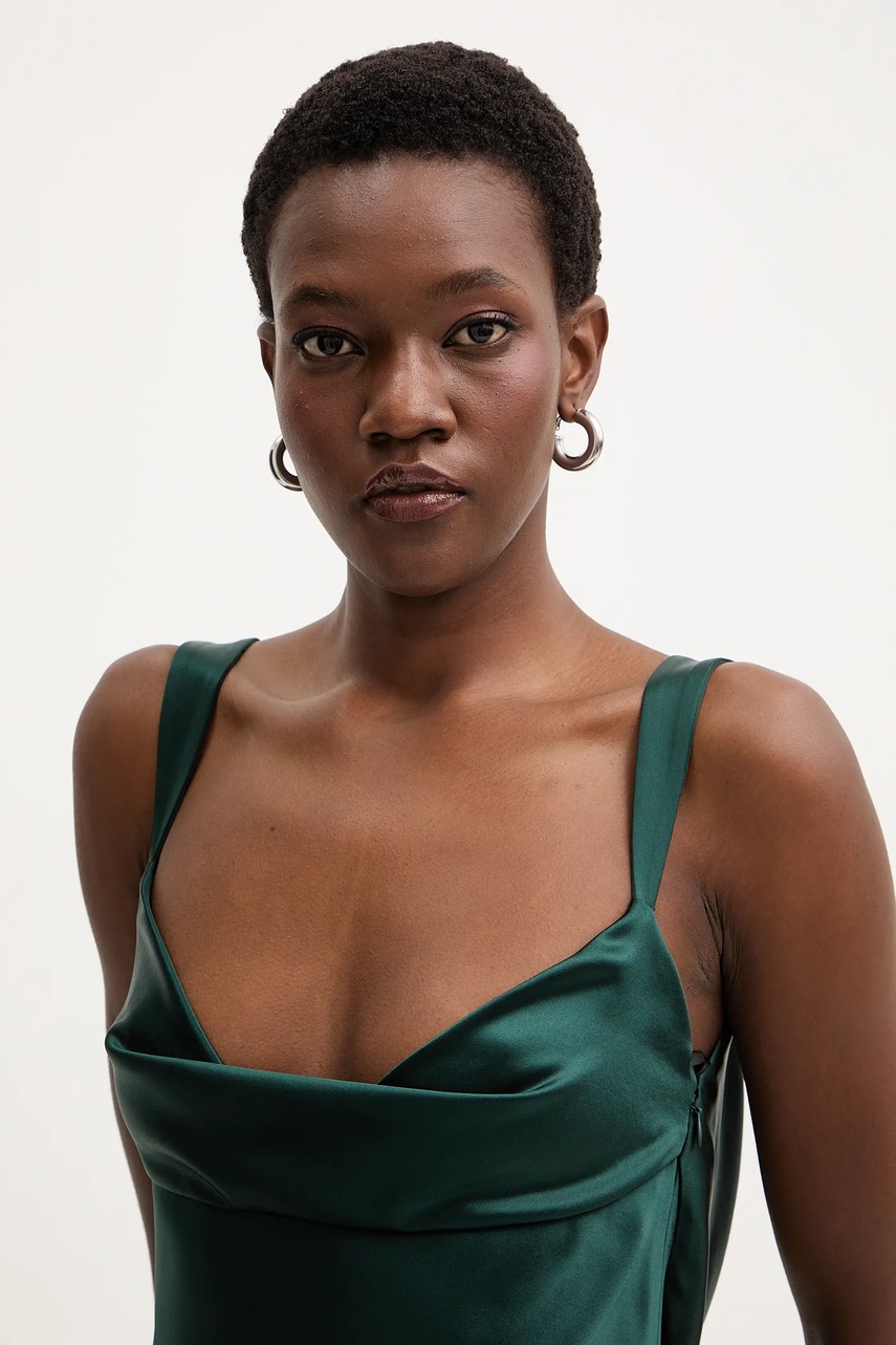 Сукня Retrofete Vinicia колір зелений maxi розкльошена R-FW25-11952-17