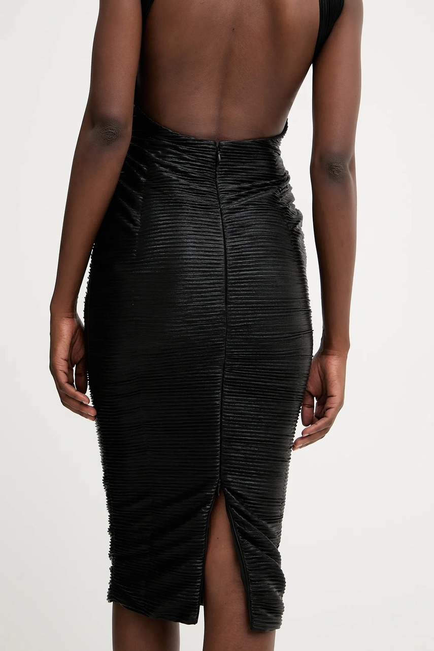 Сукня Retrofete Maelis колір чорний midi облягаюча R-FW25-12076-17