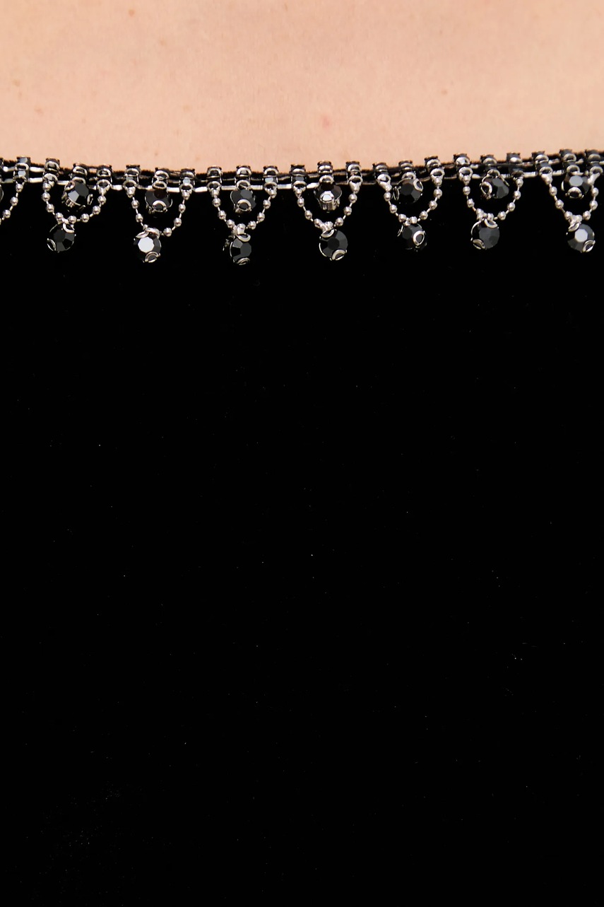 Велюрова сукня Bardot колір чорний  59528DB2